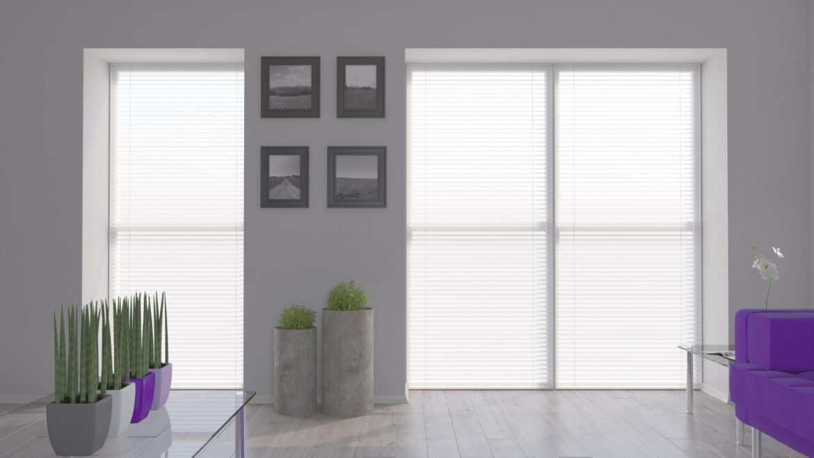 Lutron blinds with daylight-controlled lighting.